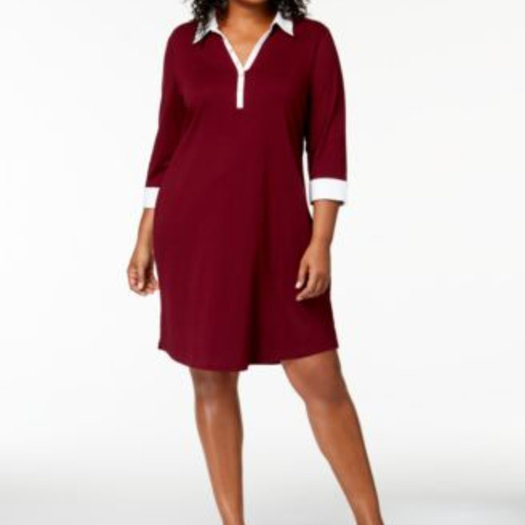 Karen Scott Dresses & Skirts - KS MERLOT Dress Size 3XL Last One In Stock